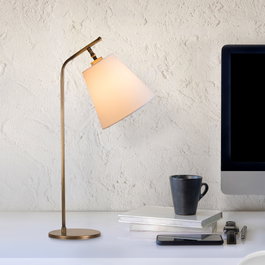 Opviq Lámpara de mesa MR-622 Blanco y Vintage